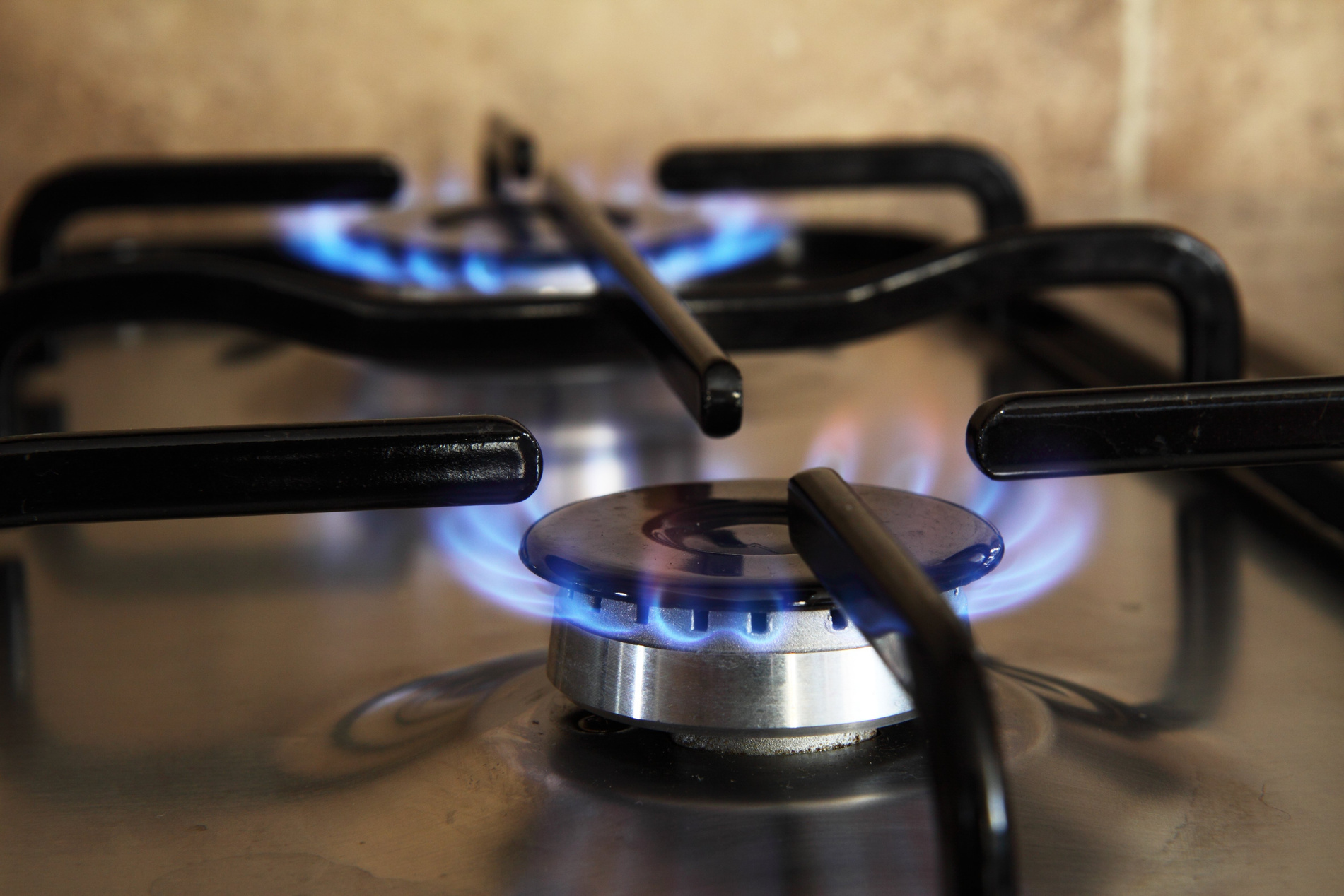A Cooking Stove Turned On